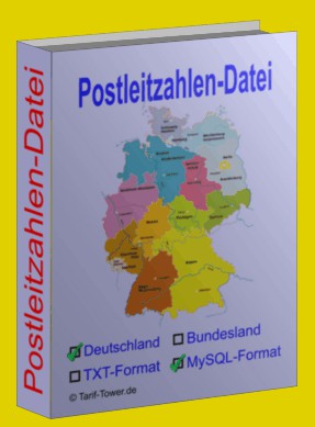 Cover Postleitzahlendatei Deutschland Bundesland