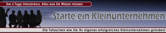 Header Starte ein Kleinunternehmen - 6 Tage Intensivkurs